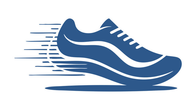Running shoe speed icon illustration