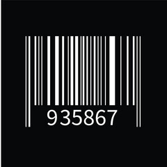 Barcode icon vector set. Barcode icon isolated on a white background. Barcode product distribution icon. Universal code for scanning product or item.  barcode product retail shipping graph.