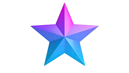 Gradient star, top pink, bottom blue