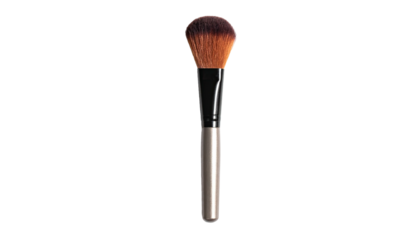 Makeup brush soft brown bristles, gradient handle