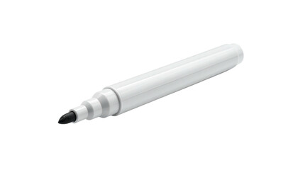 White marker with a dark tip on a black background