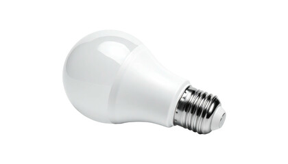 White LED bulb rests on black