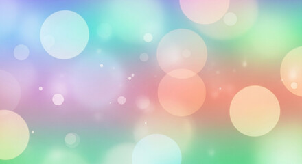 Soft pastel bokeh lights background with dreamy colors