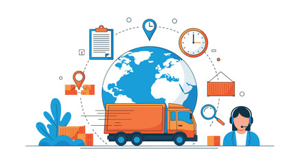 Global Logistics and Transportation Services Worldwide Delivery.