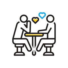 Multi color icon for interested