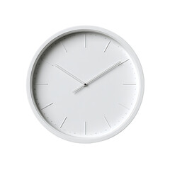 Minimalist white wall clock emphasizing simplicity and modern design for home office decor showcasing precision