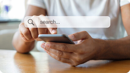Stay connected with the world through mobile search, a modern way to explore the internet with a smartphone, bringing information to your fingertips
