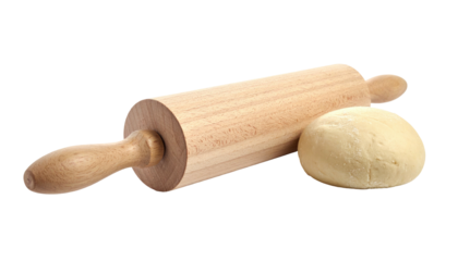 Dough ball with rolling pin