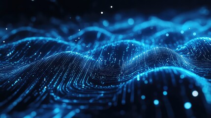 Abstract flowing data stream technology network background