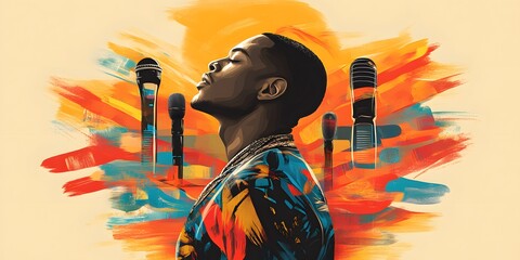 Empowering graphics of black icons.