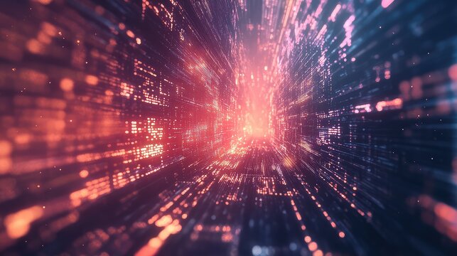 Digital matrix data tunnel cyberspace network stream