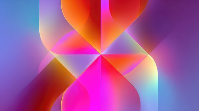 Colorful abstract shapes creating vibrant gradient background art