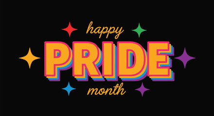 Obraz premium Celebrate colorful Pride Month with joy and vibrant community spirit