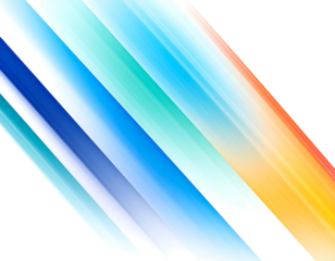 Diagonal, blurred lines of vibrant hues cascade over black background, creating a sense of movement and energy, evoking a modern, dynamic aesthetic