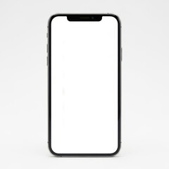 Modern isolated smartphone, blank screen for your app or content