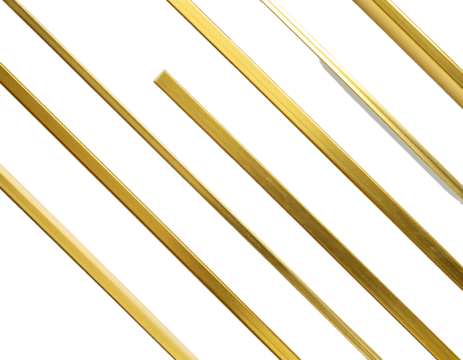 Diagonal gold bars gradient against black. Metallic texture and shine. Elegant design. Abstract pattern suitable for backgrounds