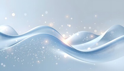 A soft pearl-white abstract background with smooth waves and clean festive highlights. Designed for luxury holiday branding and minimalist New Year content,