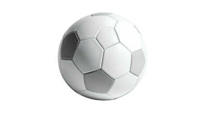 Soccer ball in white and gray, slightly blurred