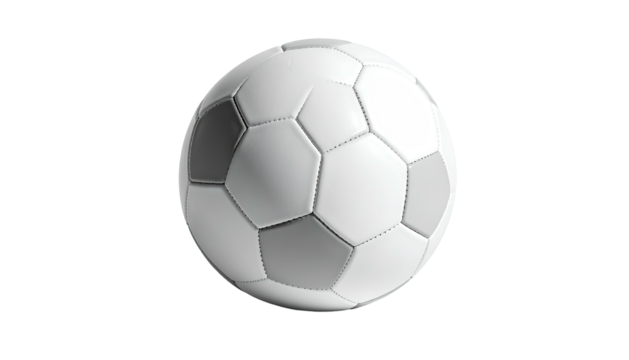 Soccer ball in white and gray, slightly blurred