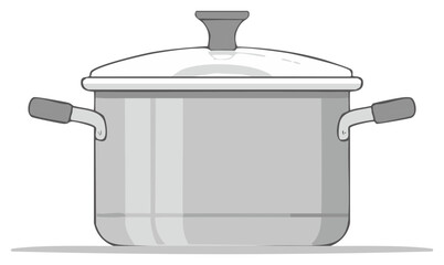 Saucepan with Lid for Cooking, Stockpot for Kitchen Uses and Soup Making, Cookware Icon