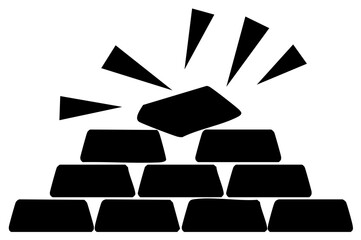 Shiny Gold Bars Pyramid Stacked Wealth Accumulation Treasure Asset Reserves