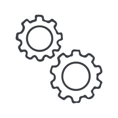 Handdrawn Gear Business icon symbols Sales Logo