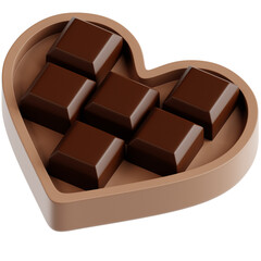 Chocolates Arranged in a Heart Shape 3D Icon