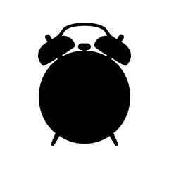 Alarm clock silhouette, a classic symbol of time and waking Vector, illustration