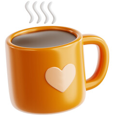 Hot Chocolate with Heart Symbol on the Mug