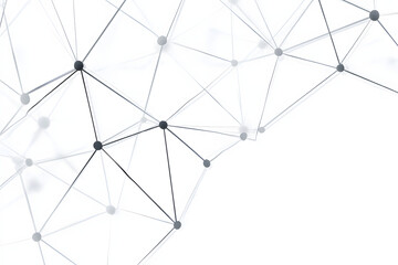 Obraz premium Abstract network of interconnected lines and dots, symbolizing global connections and technological advancements