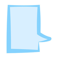 水色のポップな吹き出しイラスト素材