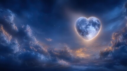 ハート型の幻想的な地球