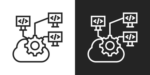 Upload Icon In Black And White Line Style