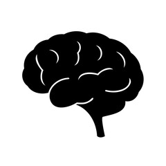 Human brain icon, a symbol for intelligence, thought, mind Vector, illustration