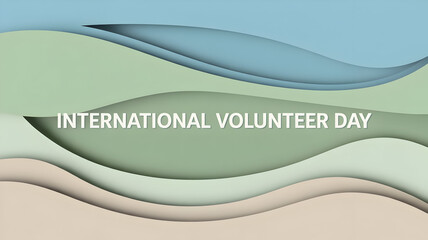 Celebrate International Volunteer Day with this vibrant, modern abstract design