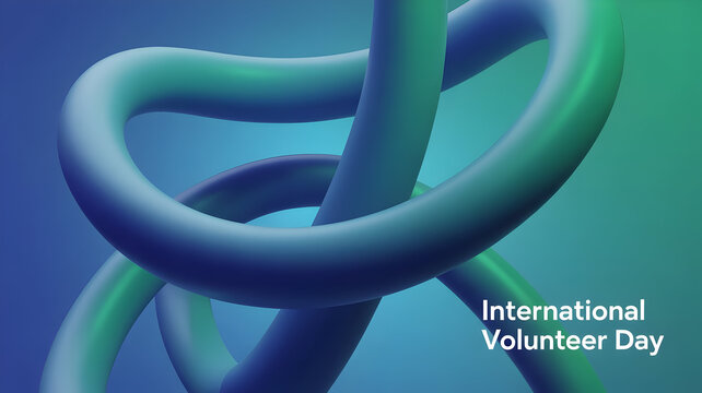 Celebrate International Volunteer Day with this stunning abstract background design
