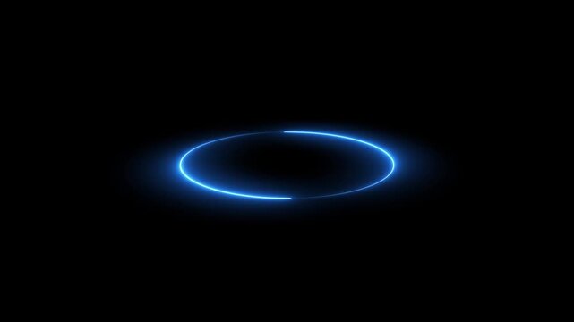 neon circle bottom base rotating 3d animated hologram neon circle base up down scan 4k