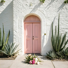 Retro vintage scene showcasing a pastel pin, soft hues.