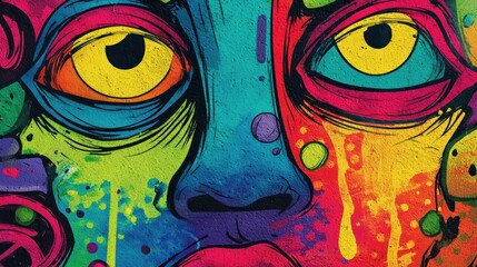 グラフィックアートの壁