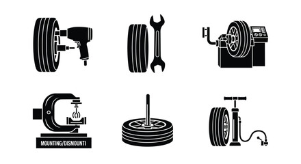 Automotive tools for tire repair, service, and maintenance tasks