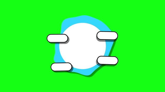 template background circle info graphic animated template for basic explaining infographic 4k looping 4k green screen croma