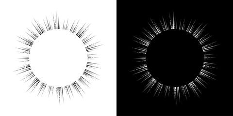 Fototapeta premium Dynamic abstract spiral sound wave rhythm lines. Circular spiral sound wave rhythm of lines. Circular futuristic abstract lines, black and white background. 