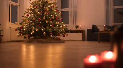 光るクリスマスツリー