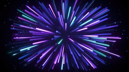 紫とブルーの光の放射線