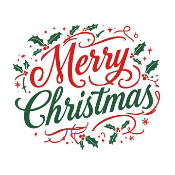 merry christmas lettering