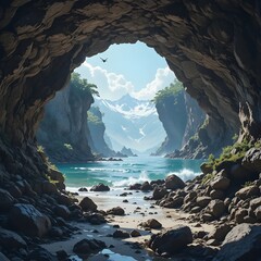 cave in the ocean