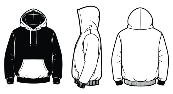 Stylish hoodie design template for fashion designers and apparel brands