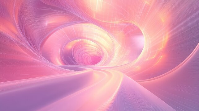 Abstract glowing tunnel creating futuristic pink purple motion - Powered by Adobe