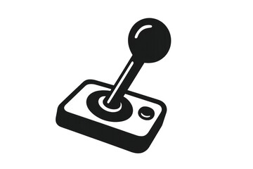 Retro arcade game joystick silhouette representing old school gaming, vintage entertainment, and classic console fun