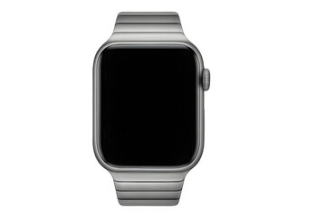 Modern Smartwatch Front View Isolated on White Background

